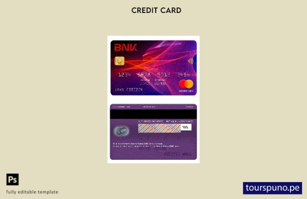 lista para imprimir la plantilla de mastercard del banco BNK de Corea del Sur